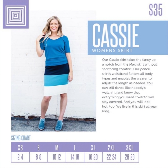 LuLaRoe Cassie Pencil Skirt - Picture 2 of 2